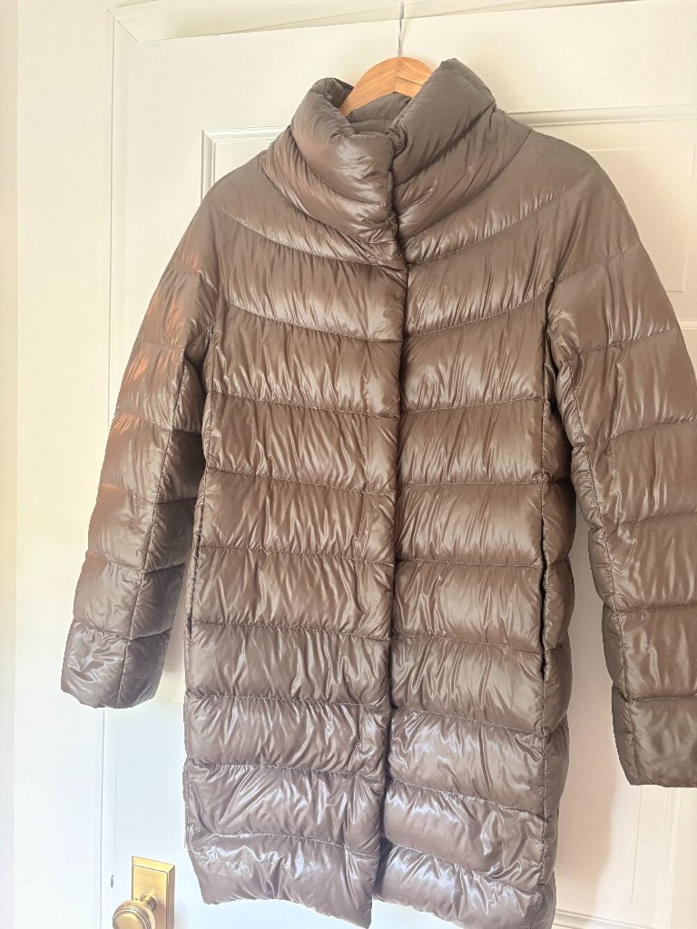 Herno - high collar padded coat (Taupe/Brown)